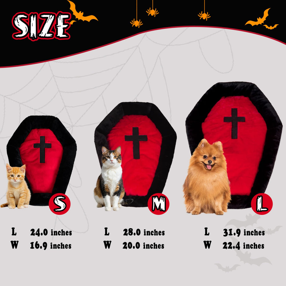 Purrzone Gothic cat bed features soft fluffy interior for year-round comfort.
