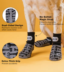 Purrzone indoor paw-care socks reduce slipping while keeping paws comfortable in air-conditioned rooms.