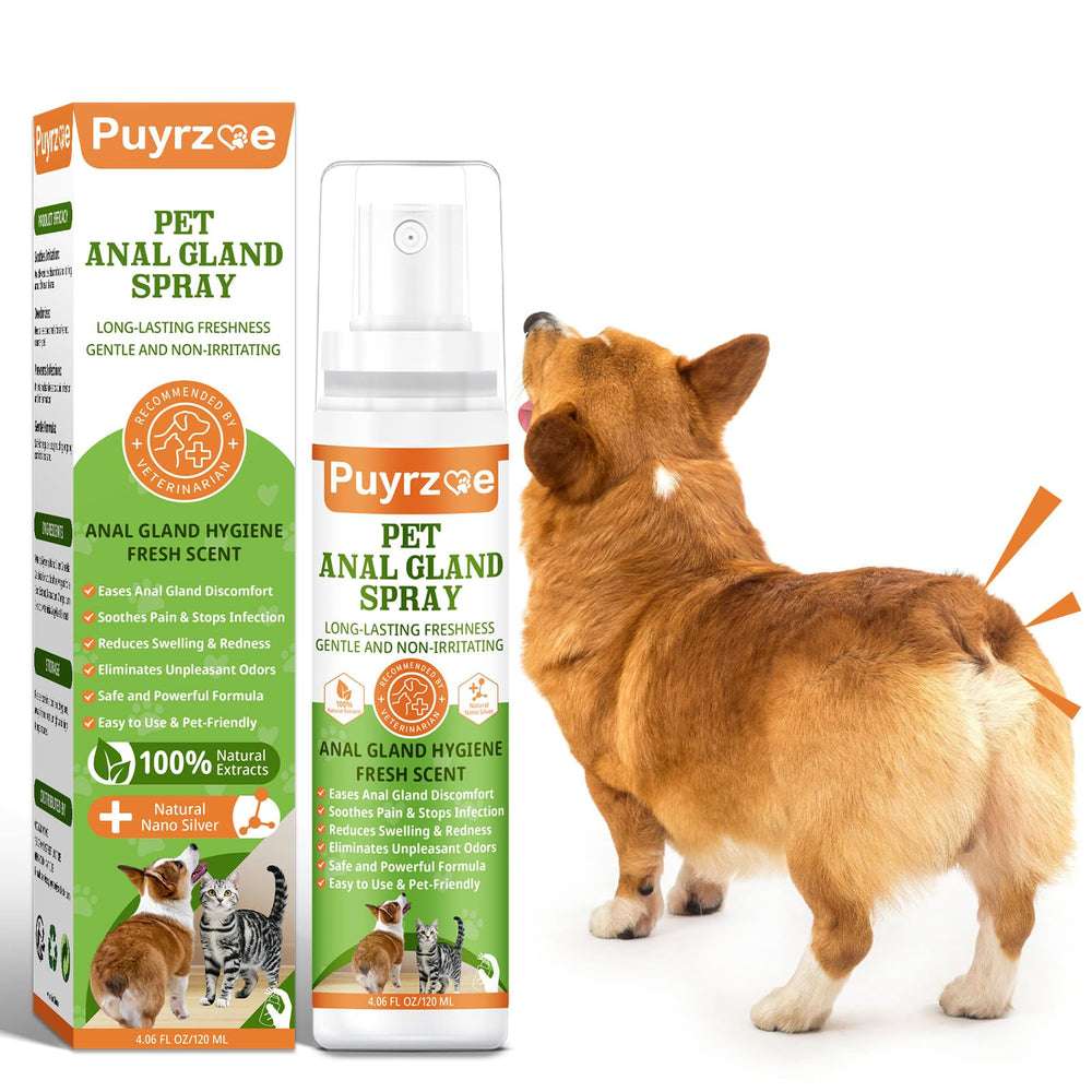 Puyrzoe dog anal gland spray bottle for at-home relief and easy application