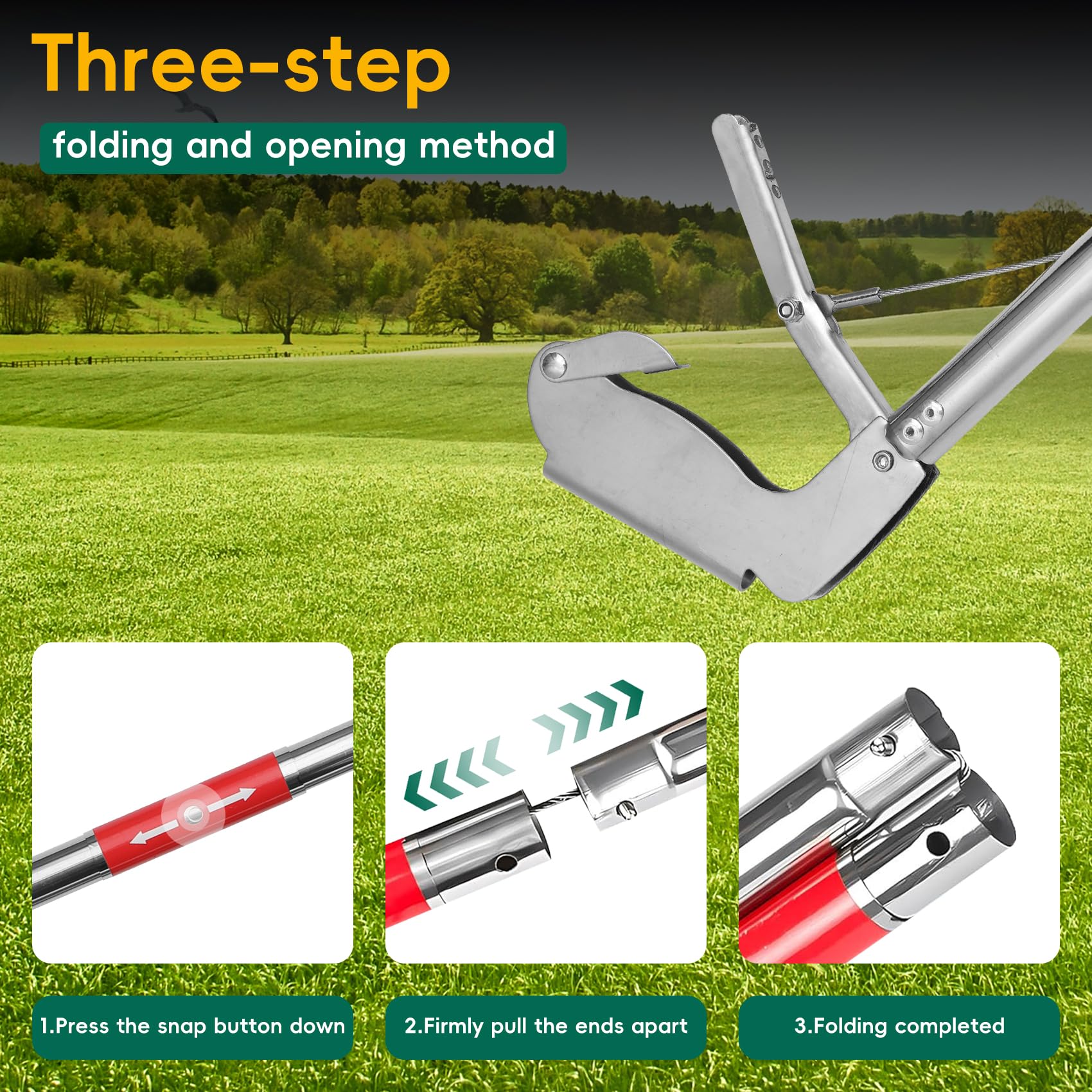Puzau three-level adjustable handle offers flexible clamping options