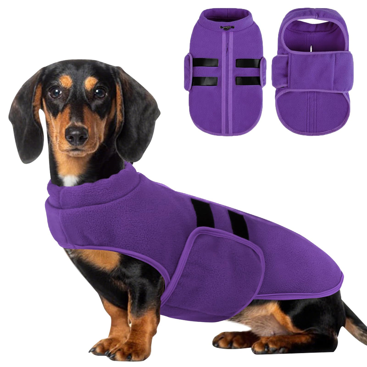 PUZAUKAL dog sweater adjustable neck belly straps for comfortable fit