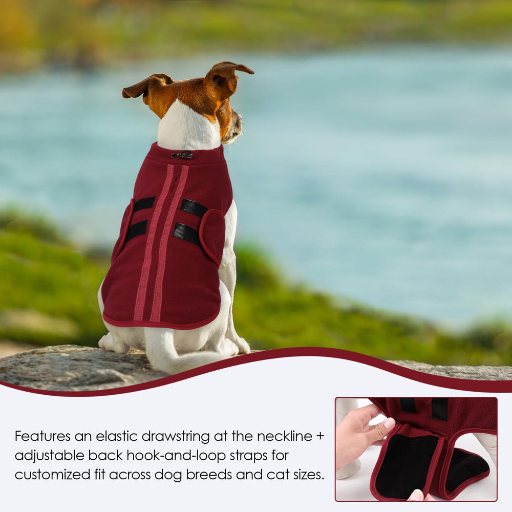 PUZAUKAL dog sweater uses breathable fleece to prevent overheating during walks.
