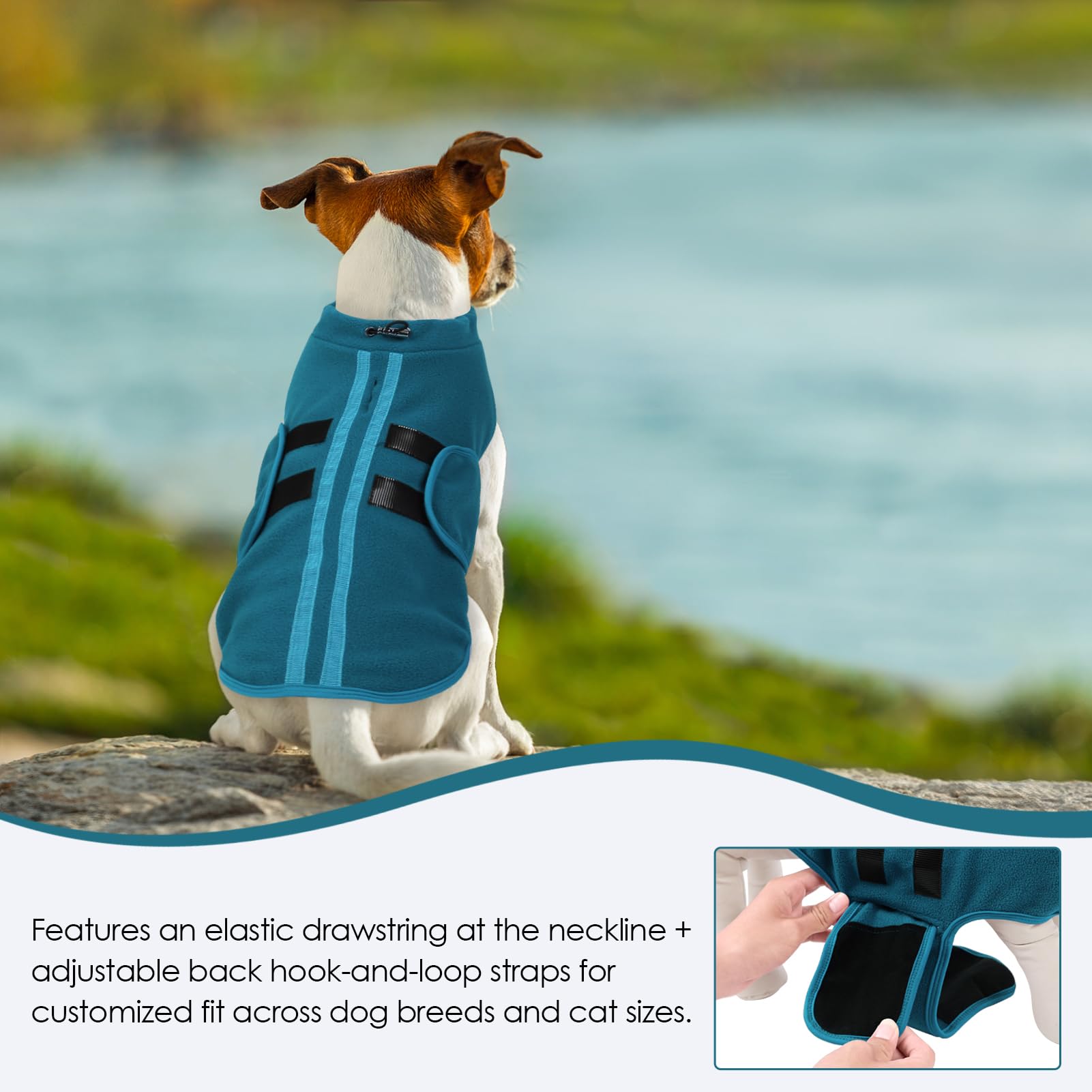 PUZAUKAL round-neck pullover design demonstrates easy-on, easy-off dressing.