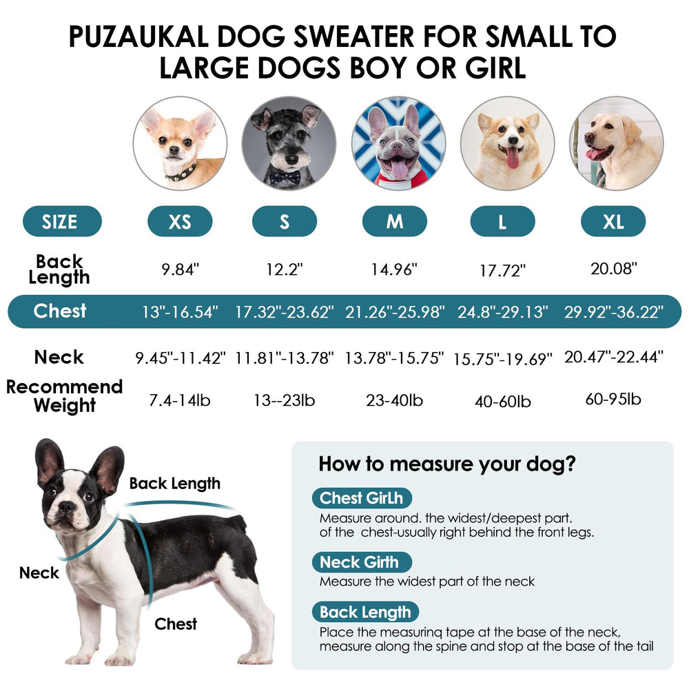 PUZAUKAL dog sweater shows a discreet leash hole for easy clipping.