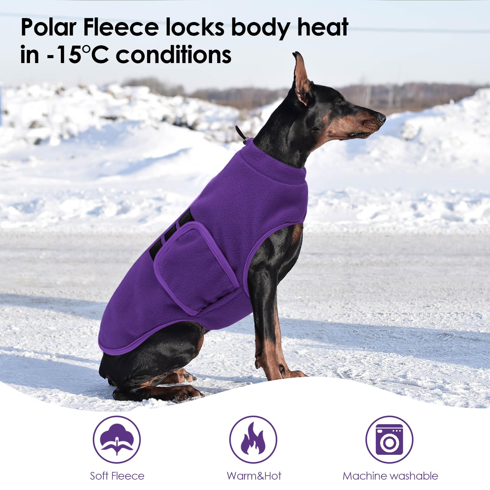 PUZAUKAL dog sweater machine-washable durable for daily use