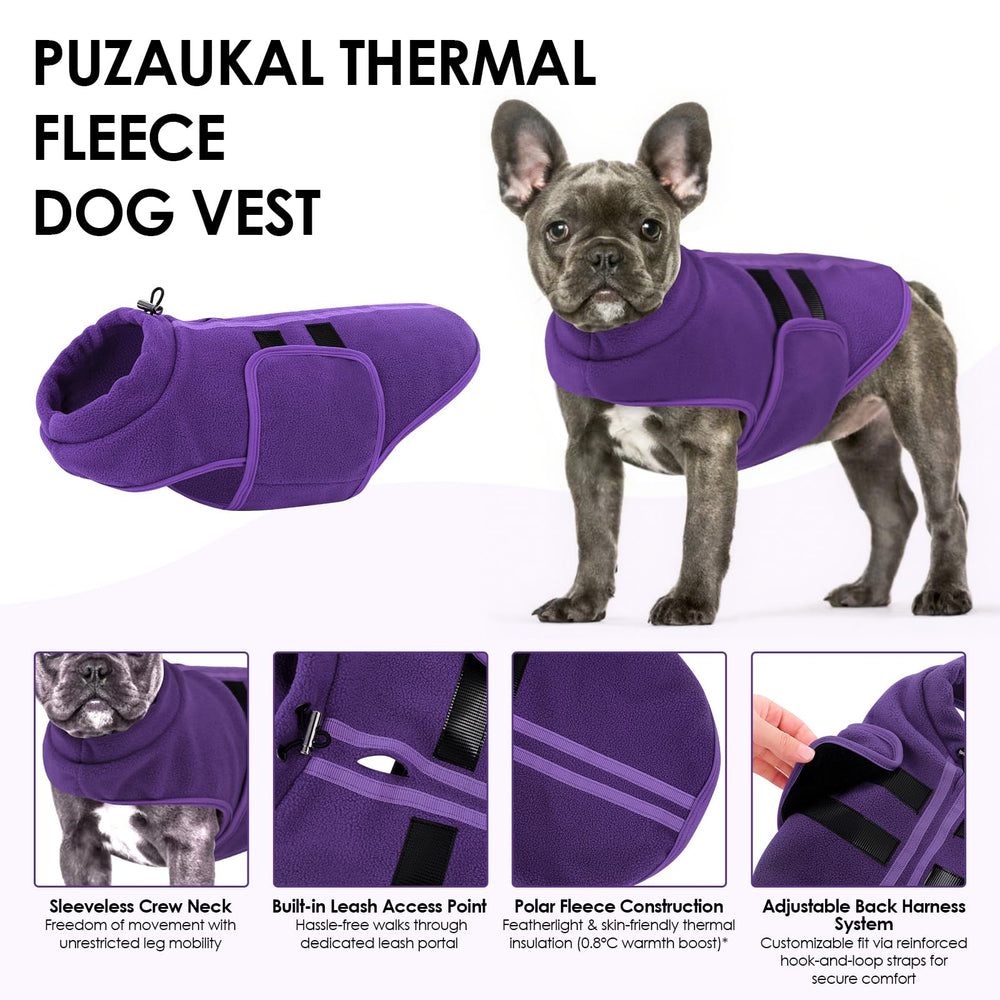 PUZAUKAL dog sweater plush fleece warmth keeps dogs cozy on walks