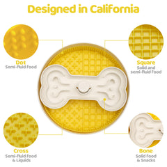 Puzzle Feeder dishwasher-safe-cleaning-yellow easy cleanup after meals.