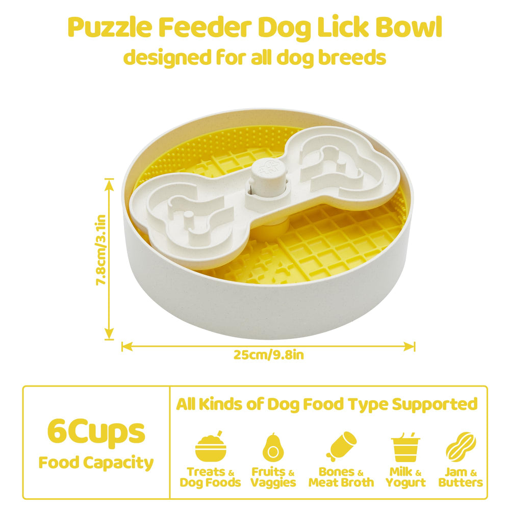 Puzzle Feeder large-dog-use-yellow supports slower, calmer eating sessions.
