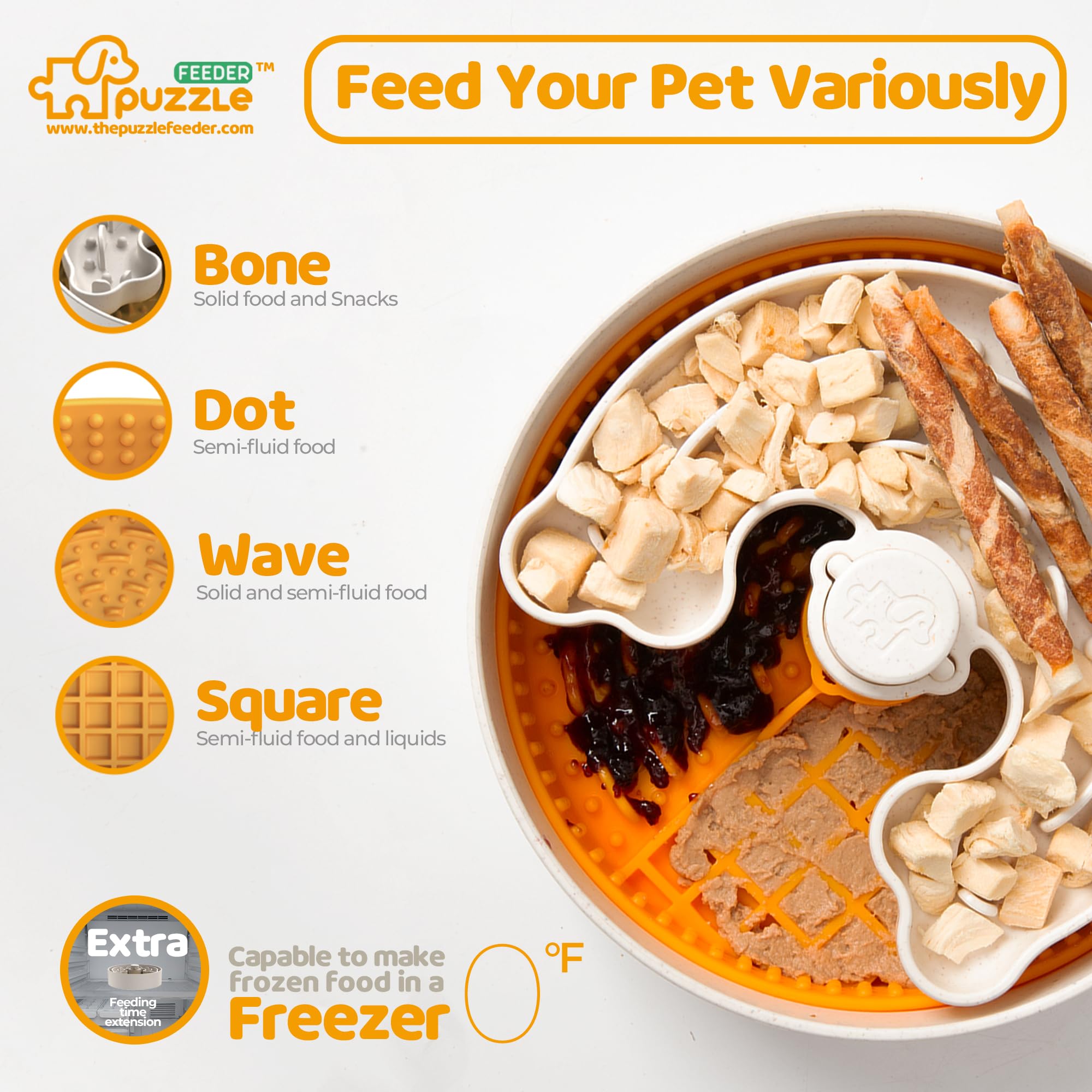 Puzzle Feeder non-slip base keeps pawing and spills under control during meals