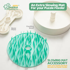 Puzzle Feeder soft-dining experience shows gentle insert that is easy on lips and gums.