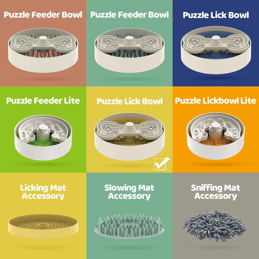 Puzzle Feeder stress-relief-storm-use-yellow supports calming engagement during storms.