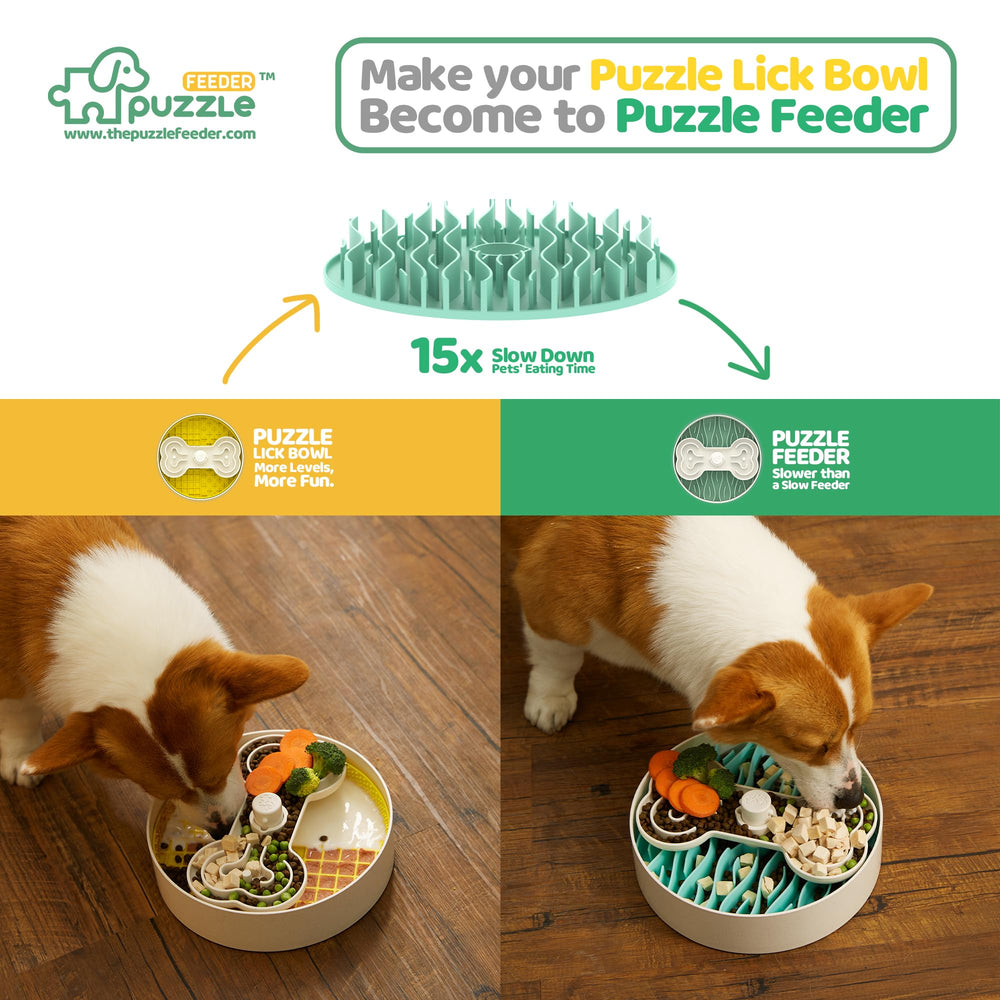 Puzzle Feeder wave-texture closeup highlights texture that slows eating pace and encourages mindful dining.