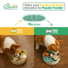 Puzzle Feeder wave-texture closeup highlights texture that slows eating pace and encourages mindful dining.