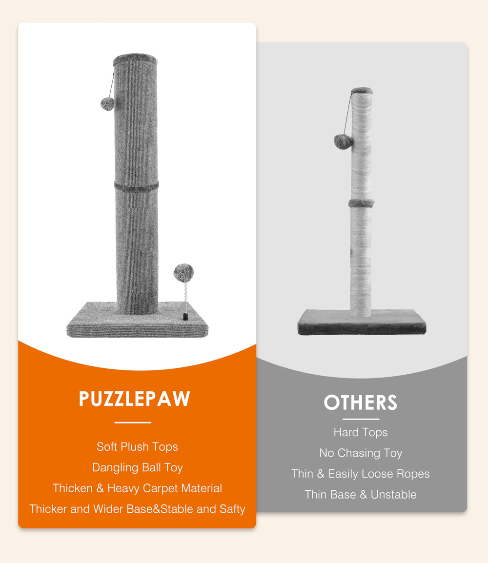 PuzzlePaw carpet craft post furniture protection through intentional scratching.