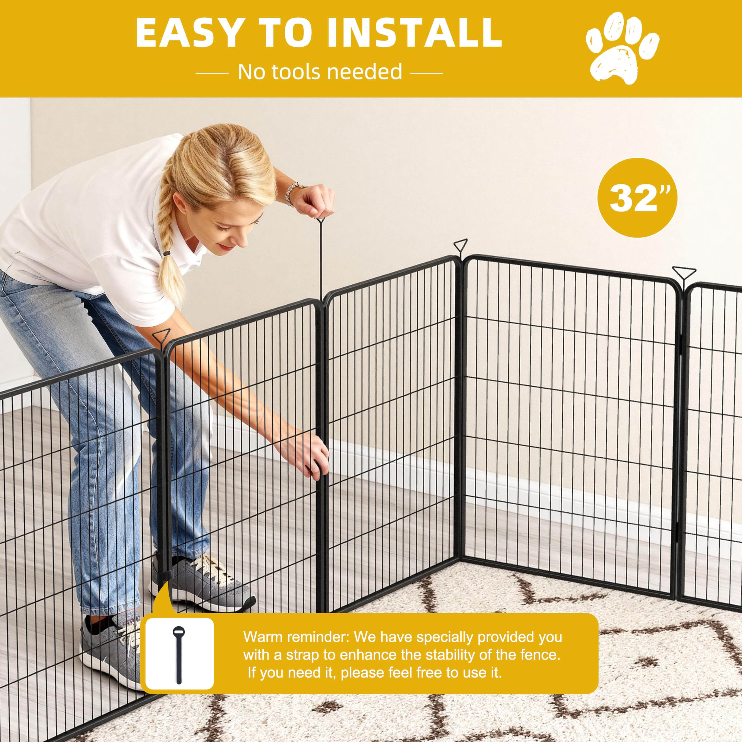 Pvpy Yvrd indoor puppy-training area image highlights versatile safe confinement.