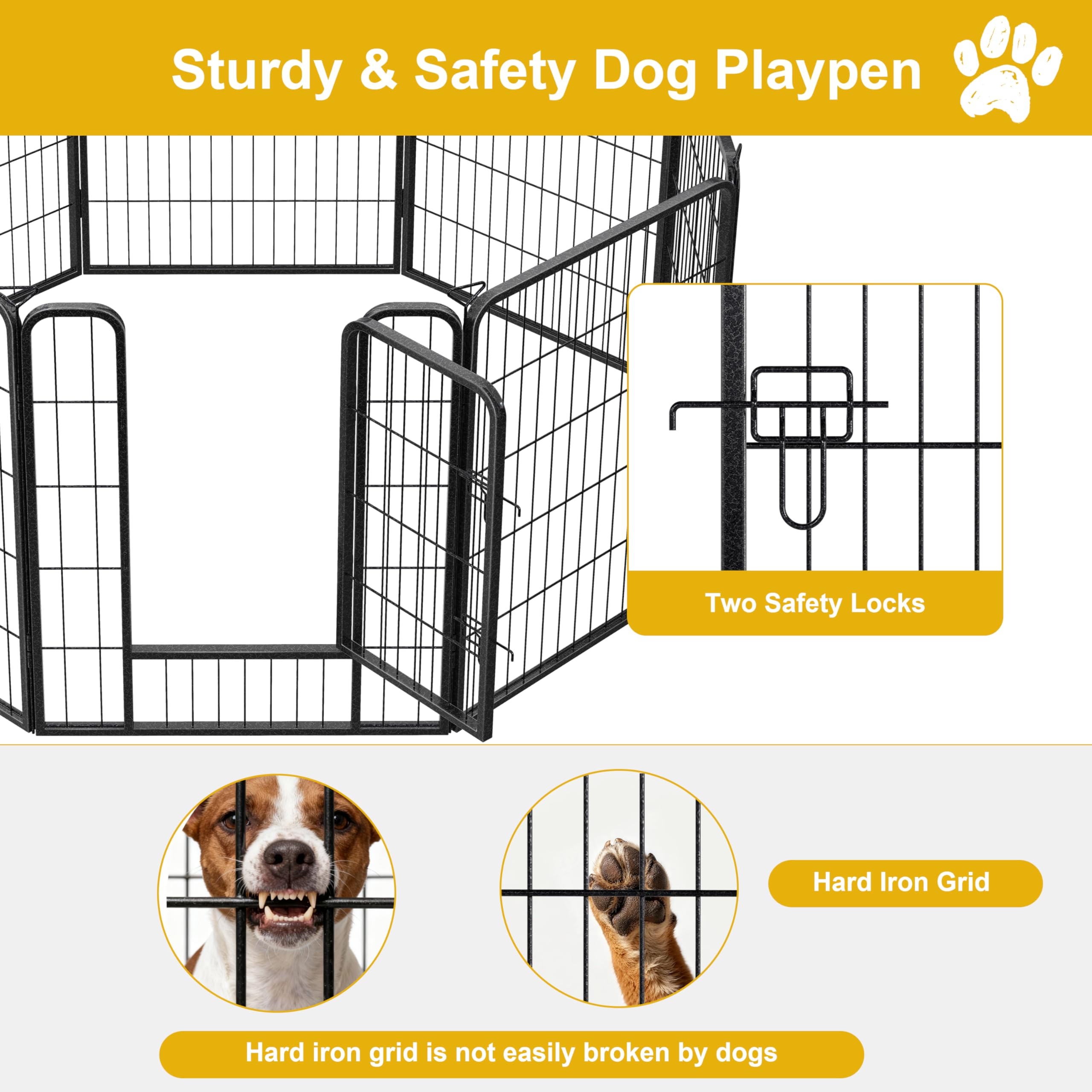 Pvpy Yvrd rust-resistant metal frame illustrates durability for outdoor use.