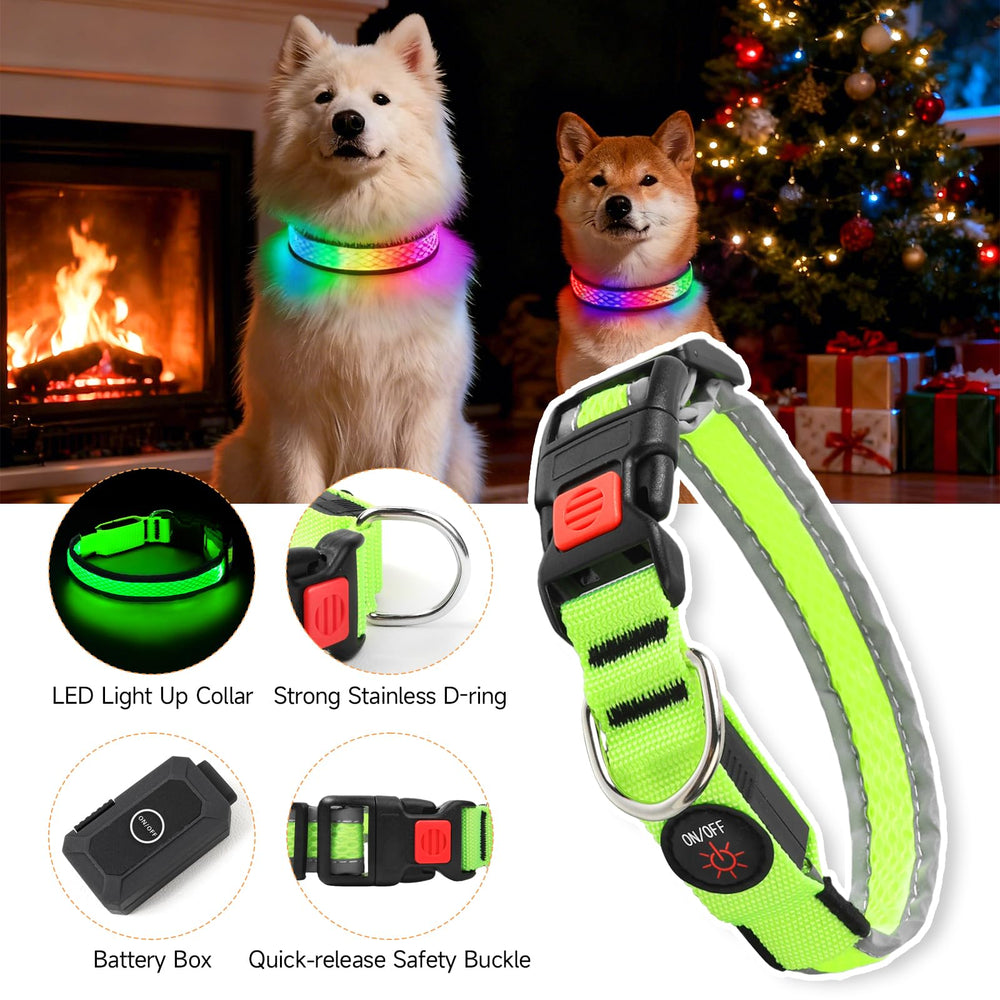 PWOD LED dog collar IP65 waterproof design for rain protection