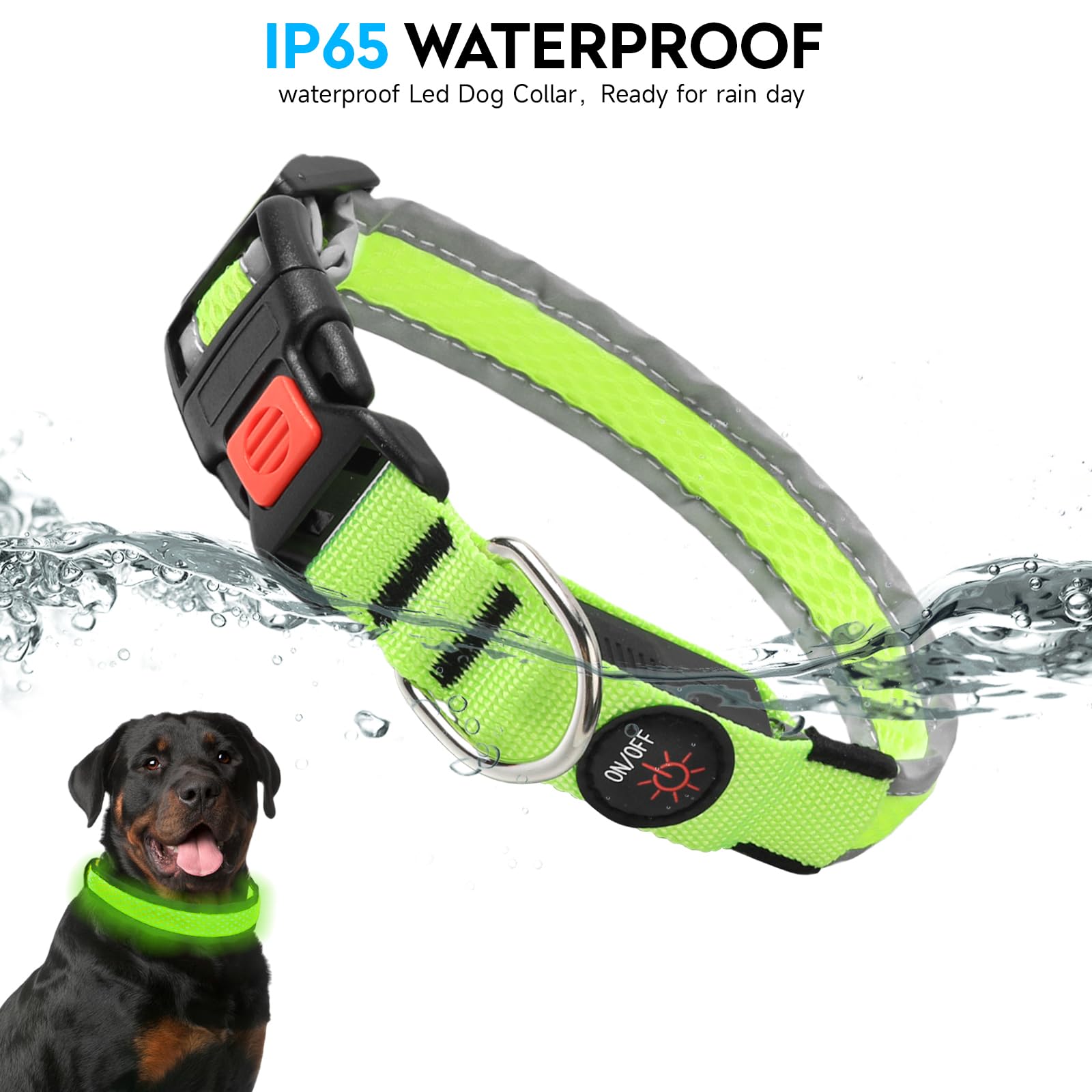 PWOD LED dog collar USB recharge setup for longer adventures