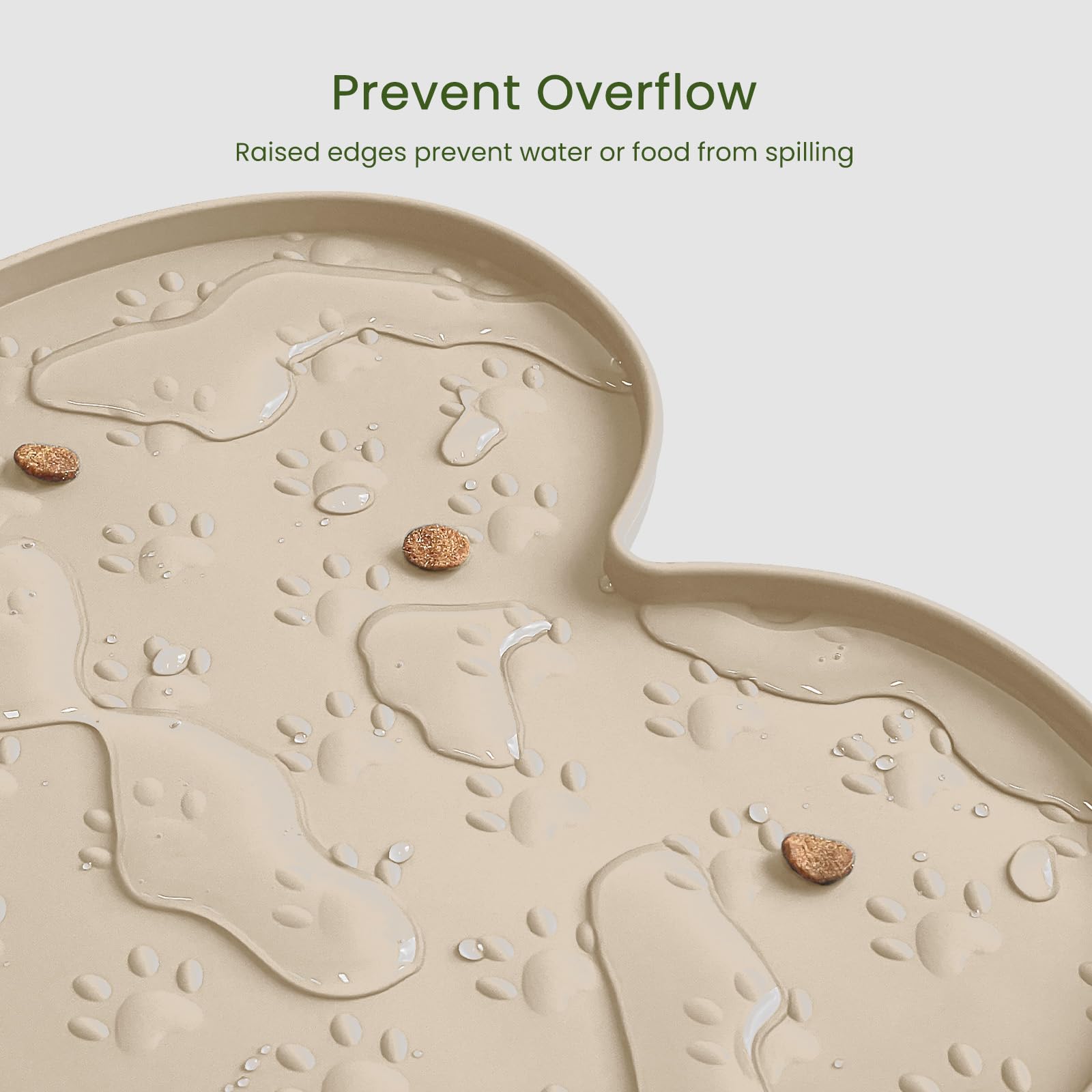 PWTAA dishwasher-safe pet mat easy to clean after meals.