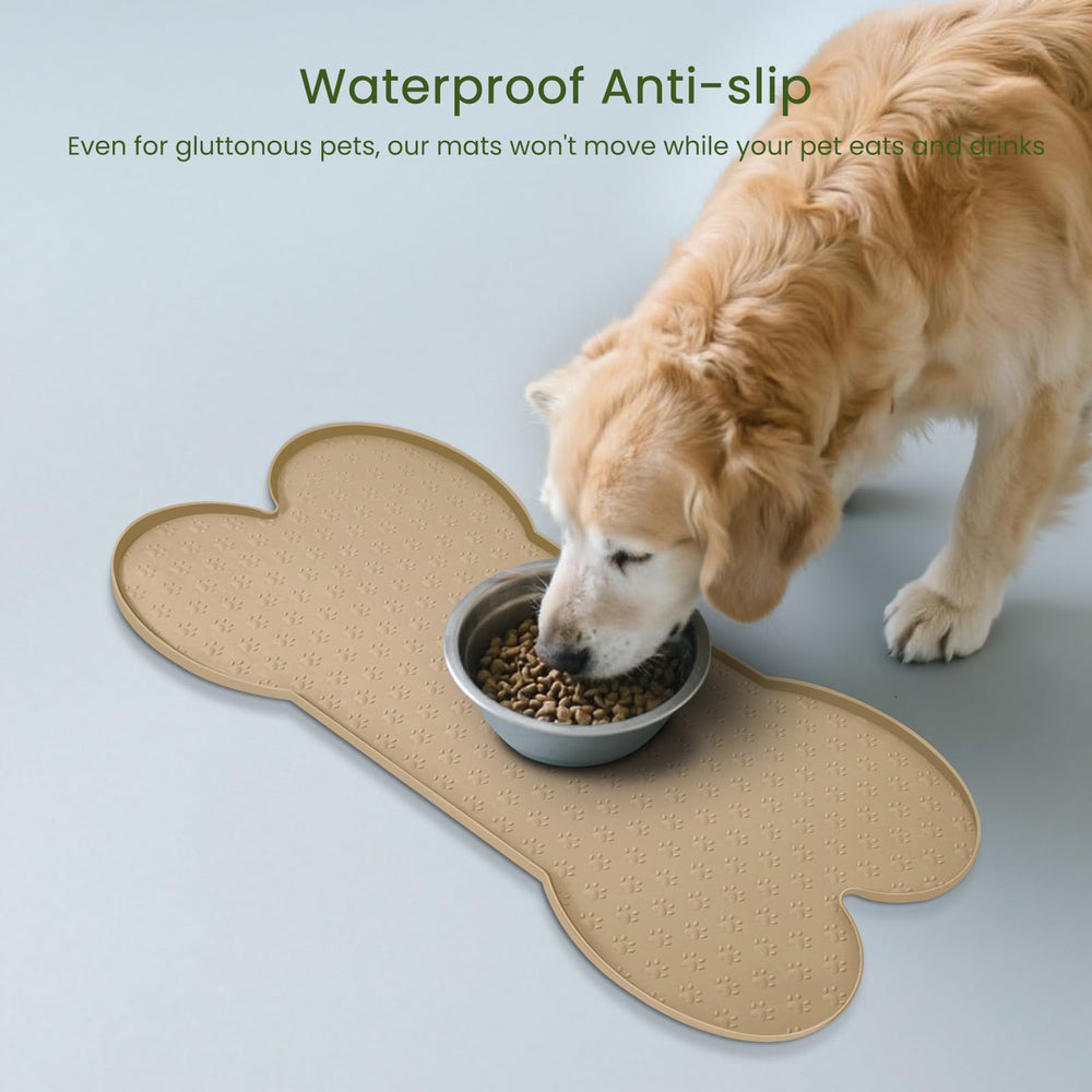 PWTAA dog food mat dishwasher-safe and easy to clean after meals