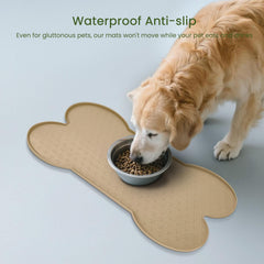 PWTAA dog food mat dishwasher-safe and easy to clean after meals