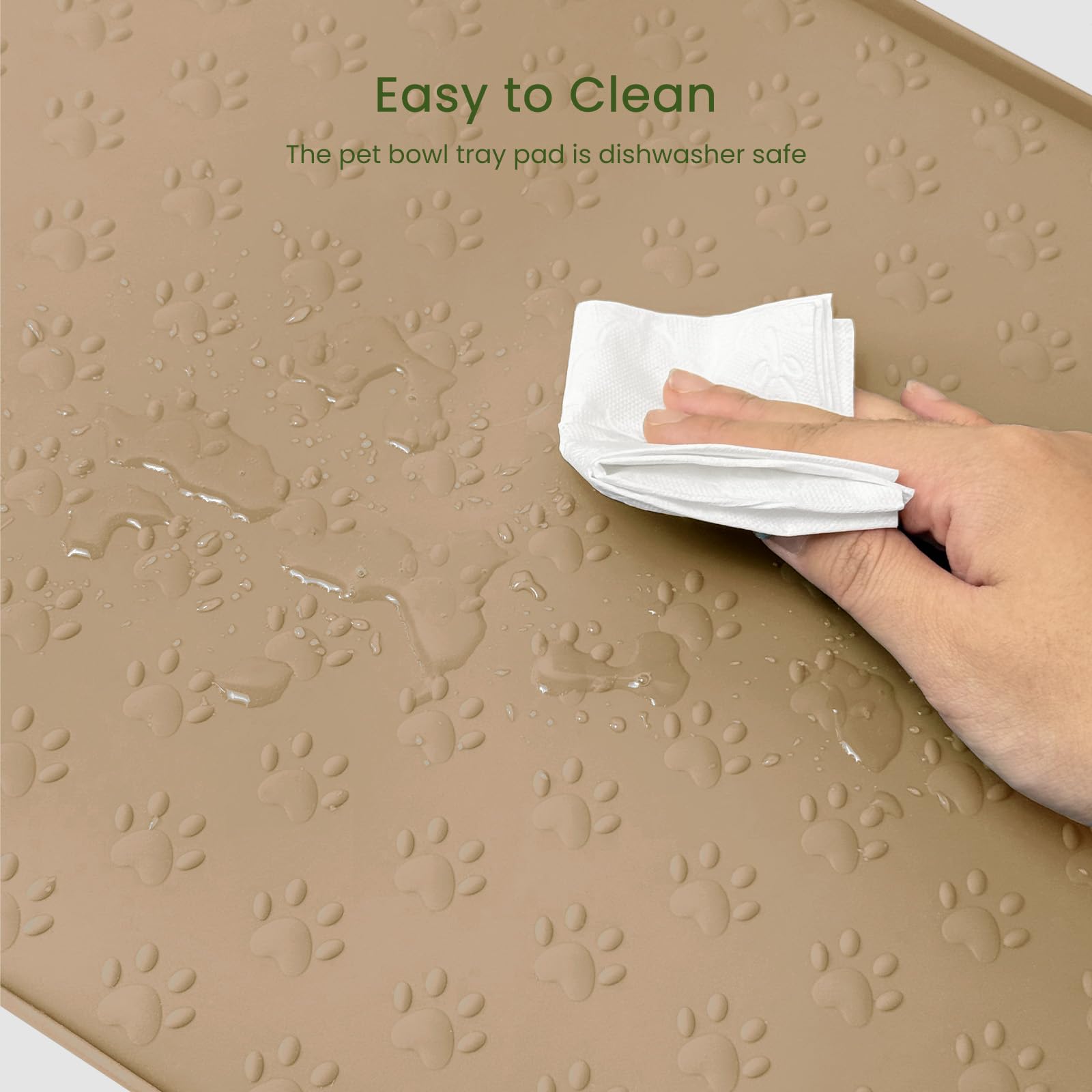 PWTAA dog food mat soft, durable, and spill-resistant feeding solution
