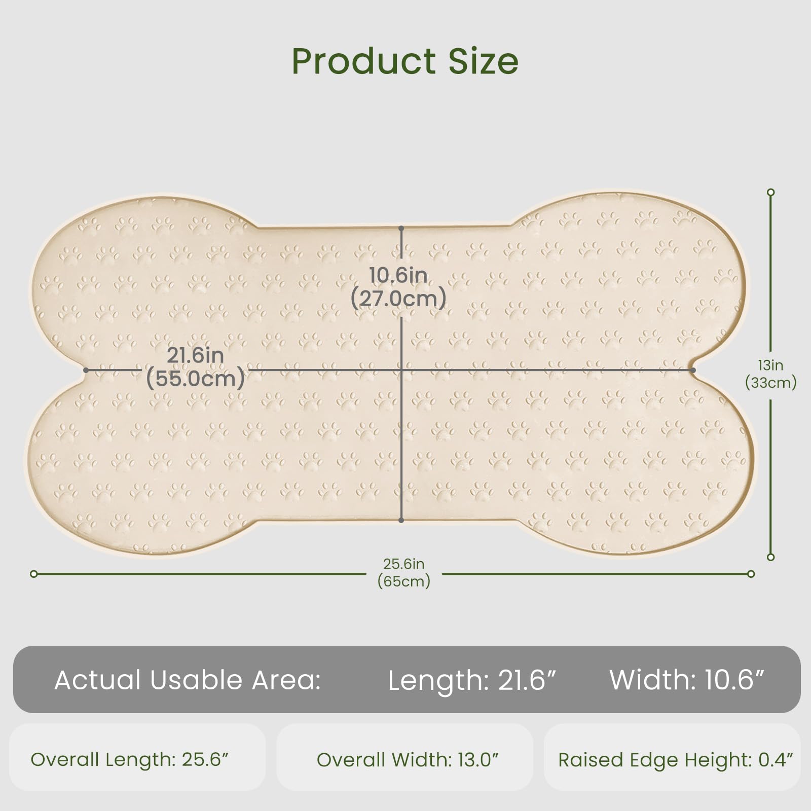 PWTAA dog food mat raised-edge design contains spills and protects floor surfaces