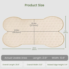PWTAA dog food mat raised-edge design contains spills and protects floor surfaces