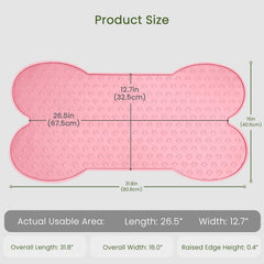 PWTAA dog food mat raised edge catches spills and protects floors.