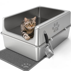 PWTAA enclosed litter box lid design for privacy and easy cleaning.