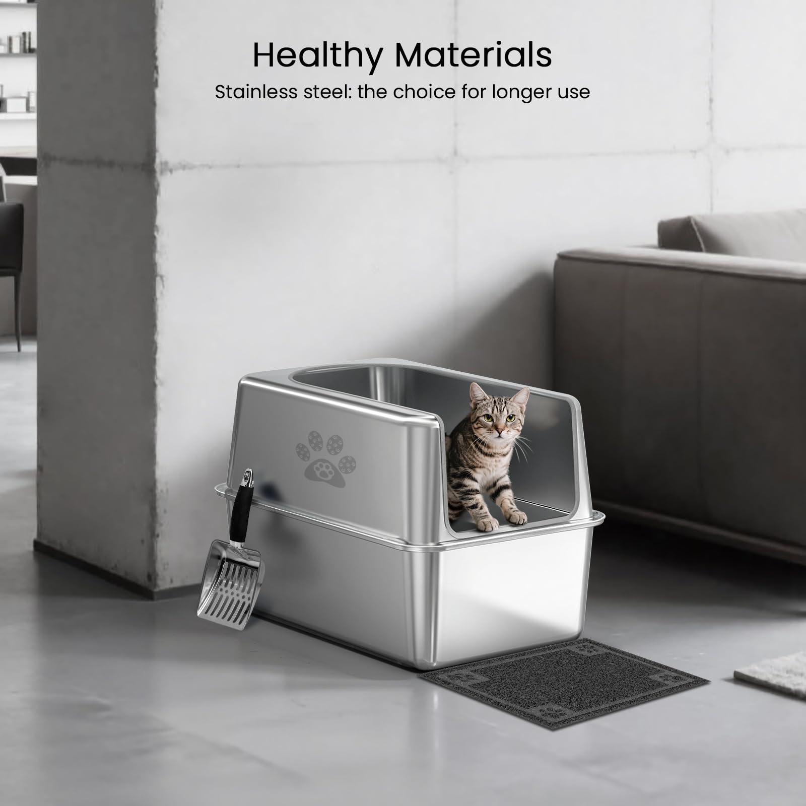 PWTAA seamless joint leak-proof base protects floors from urine leaks.