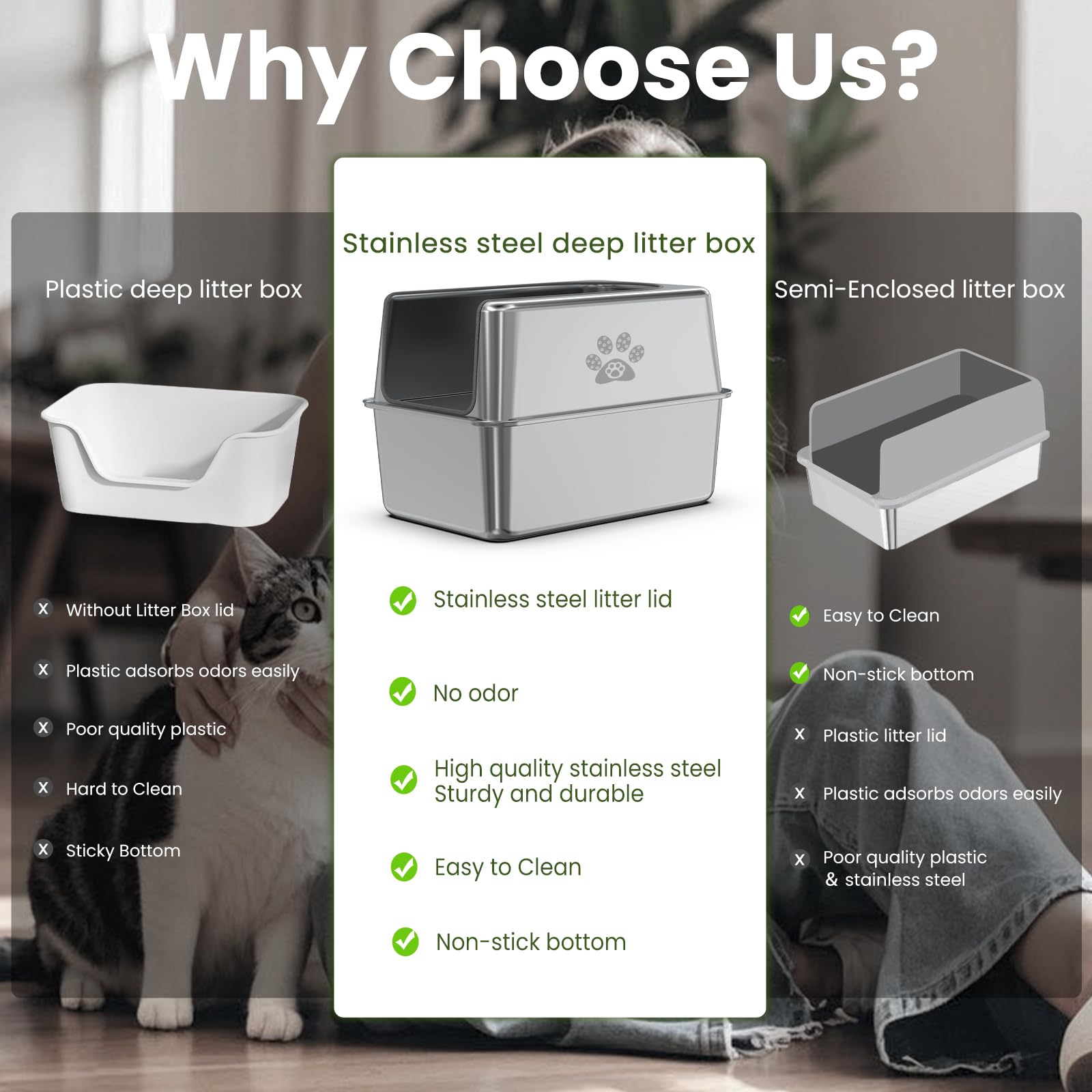 PWTAA durable stainless steel build resists rust and scratches in busy homes.