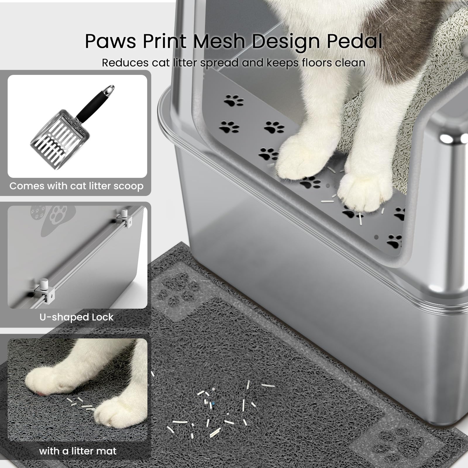 PWTAA included litter mat helps control spread and keep floors clean.