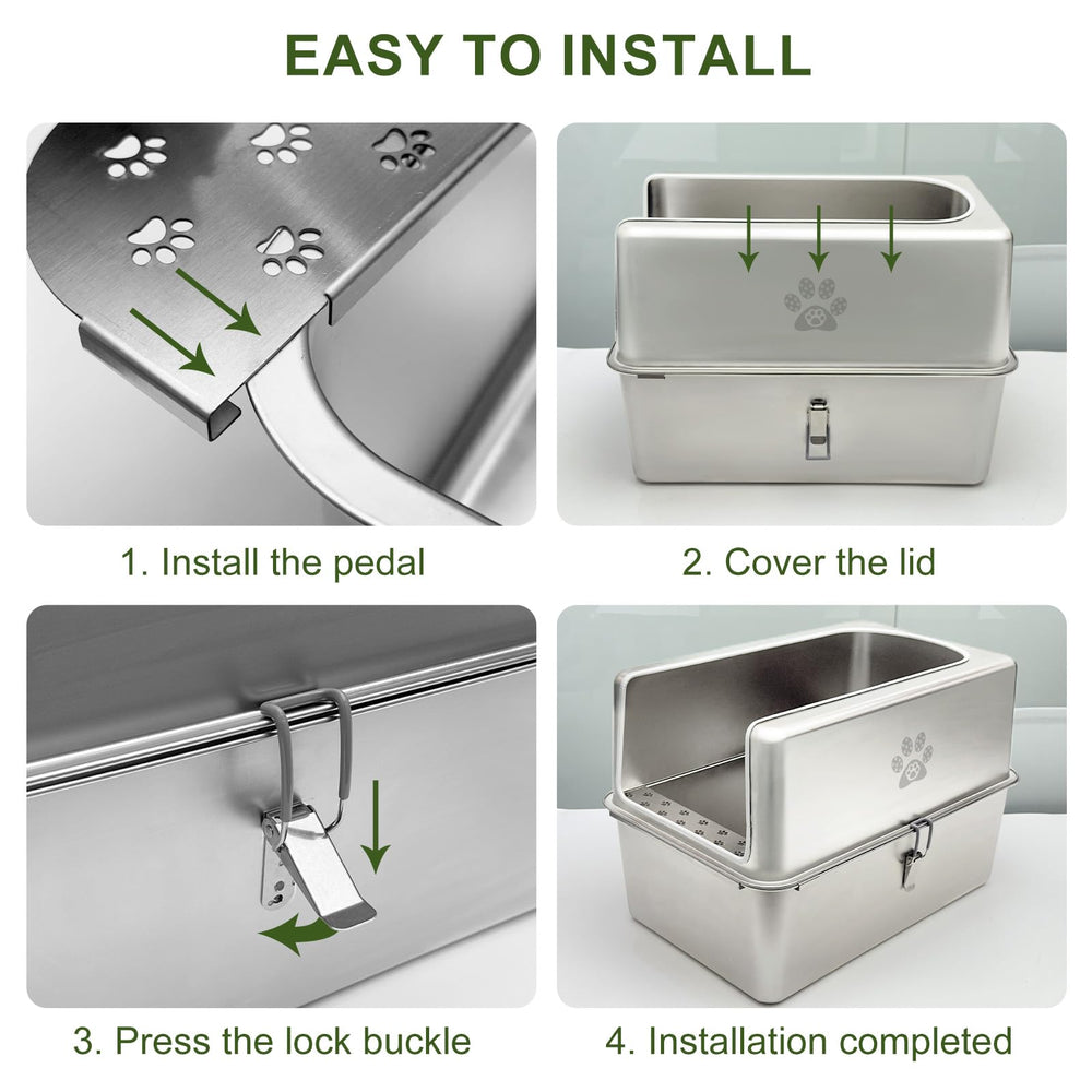 PWTAA large-capacity litter box ideal for multi-cat households.