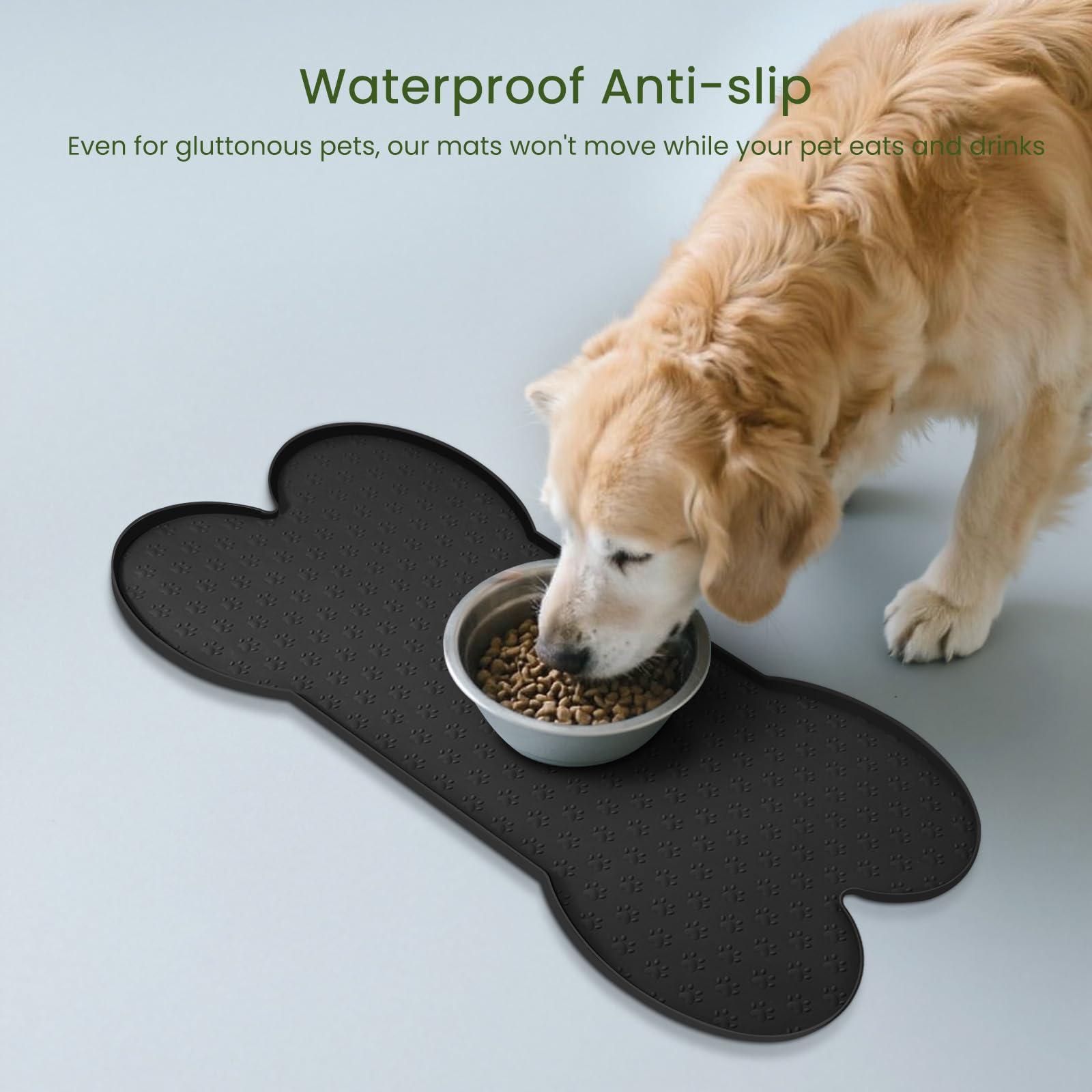 Alfombrilla de silicona hipoalergénica PWTAA, apta para perros y gatos, segura para comidas.