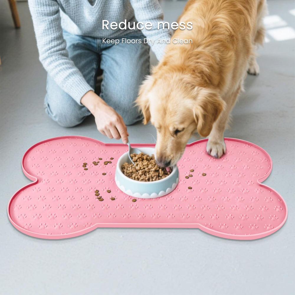 PWTAA thick placemat accommodates two large bowls comfortably.