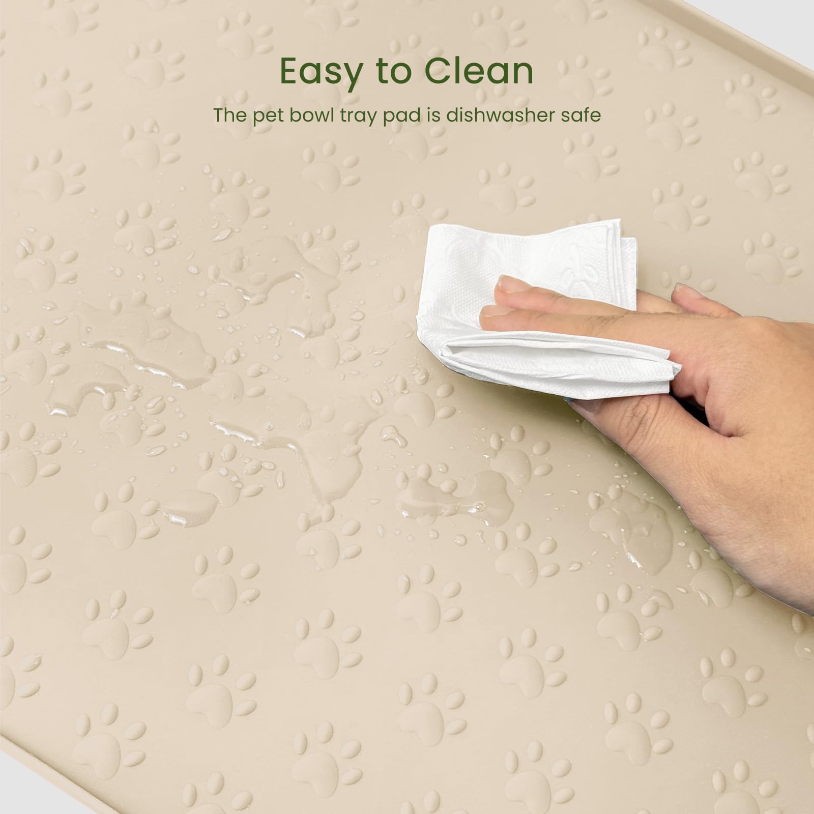 PWTAA travel-friendly feeder mat doubles as a temporary dining spot.