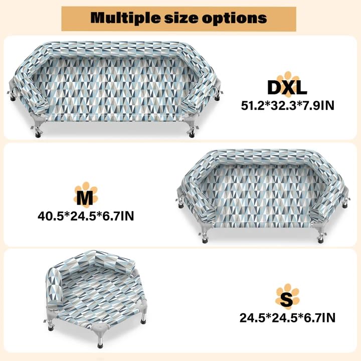 Pyowmgd orthopedic bed supports pets up to 50 lbs with sturdy frame