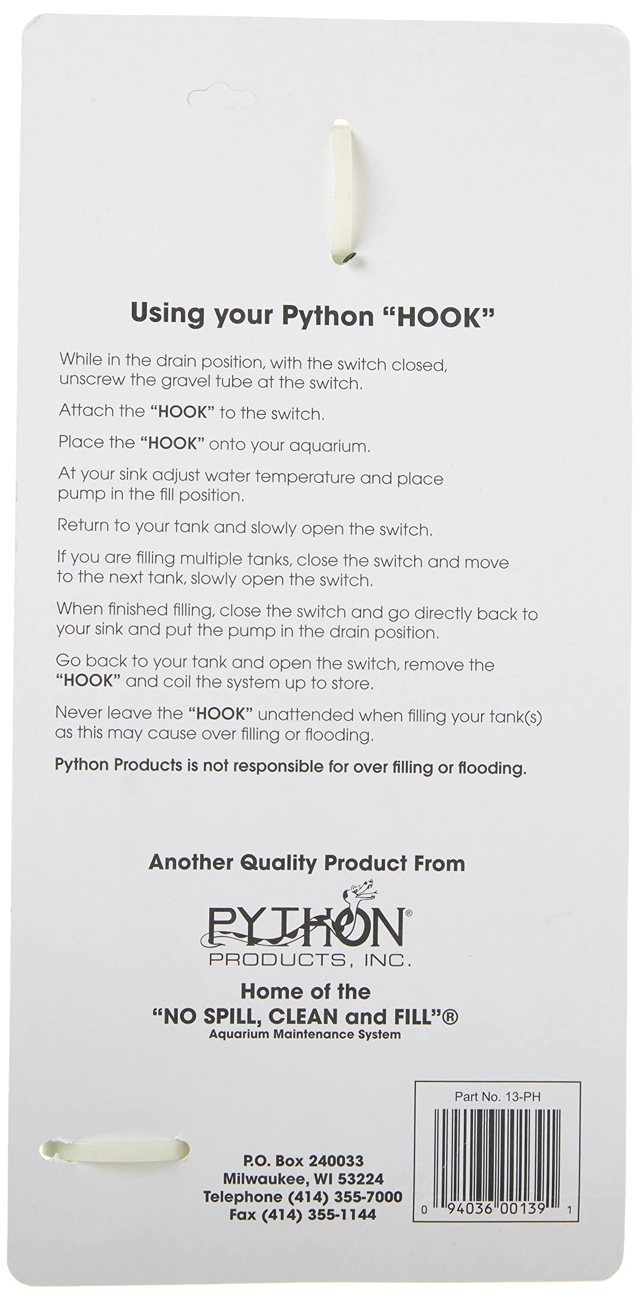Python Hook installation showcases effortless setup for no-spill refills.