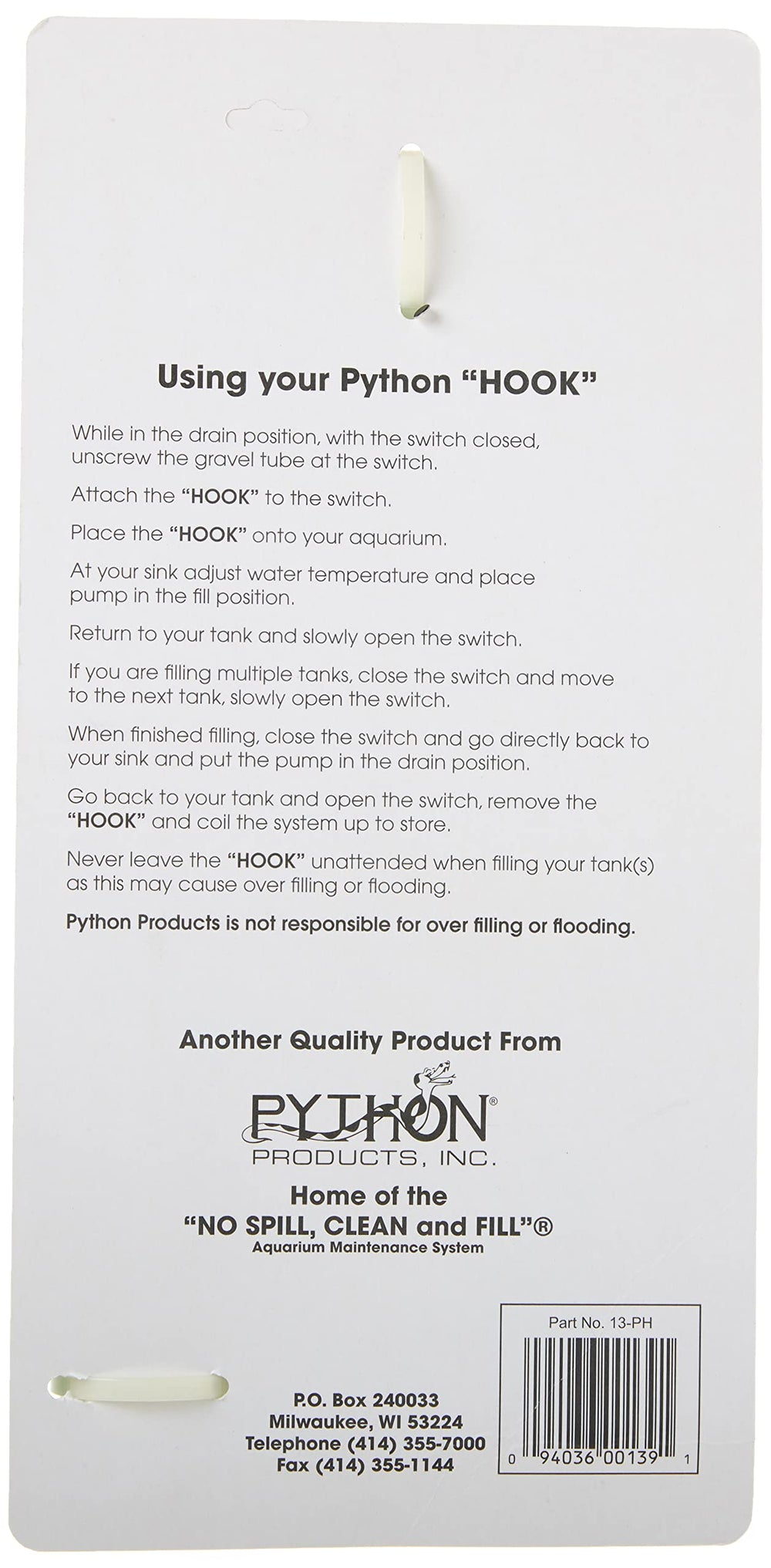 Python Hook installation showcases effortless setup for no-spill refills.