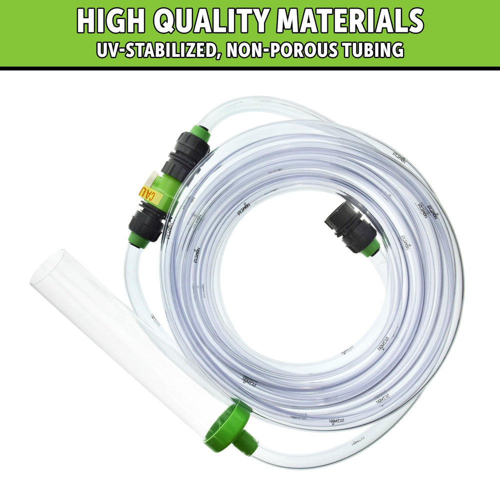 Python No Spill tubing seals illustrate leak-free operation.