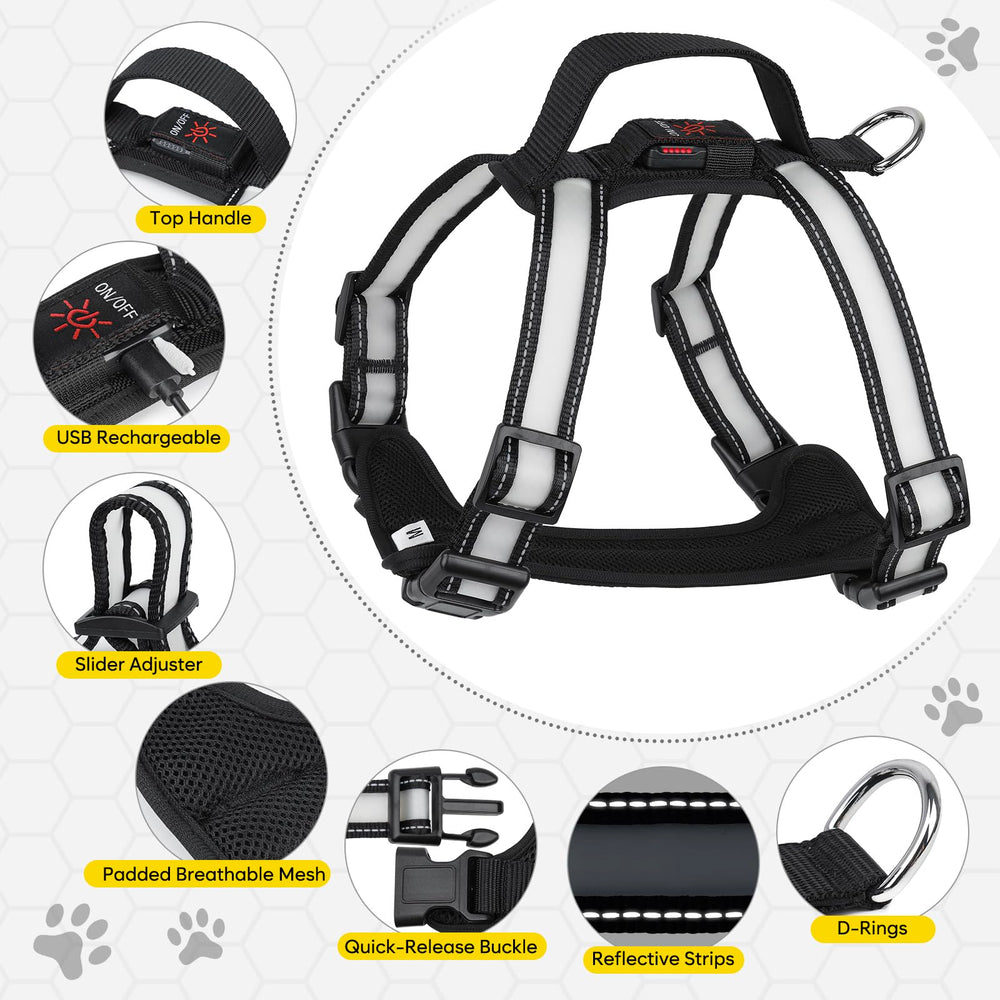 PZRLit waterproof breathable mesh harness provides comfort in rain or heat