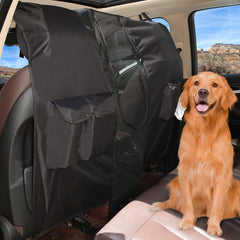 Q-DDOIT dog car net barrier front seats keeps pets contained for safer drives.
