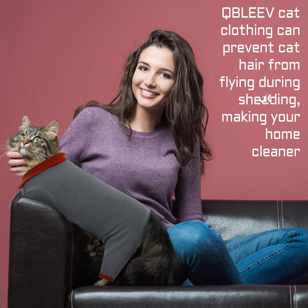 QBLEEV cat clothing scene showing anxious pe t comfort and calm behavior