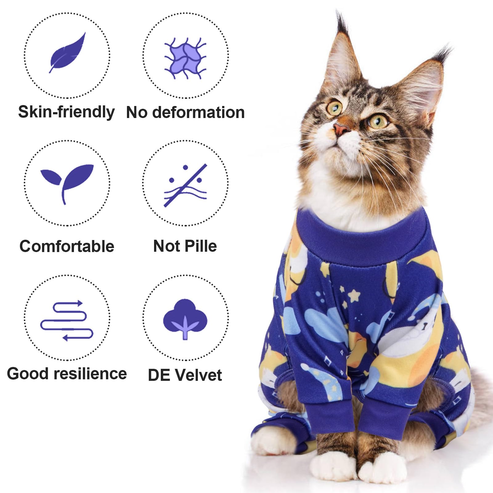 QBLEEV cat-onesie sticky-hair-fabric-closeup capturing fur-catching material and softness
