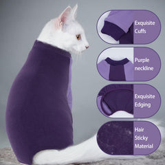 QBLEEV cat onesie reduces fur dispersion and keeps surfaces cleaner