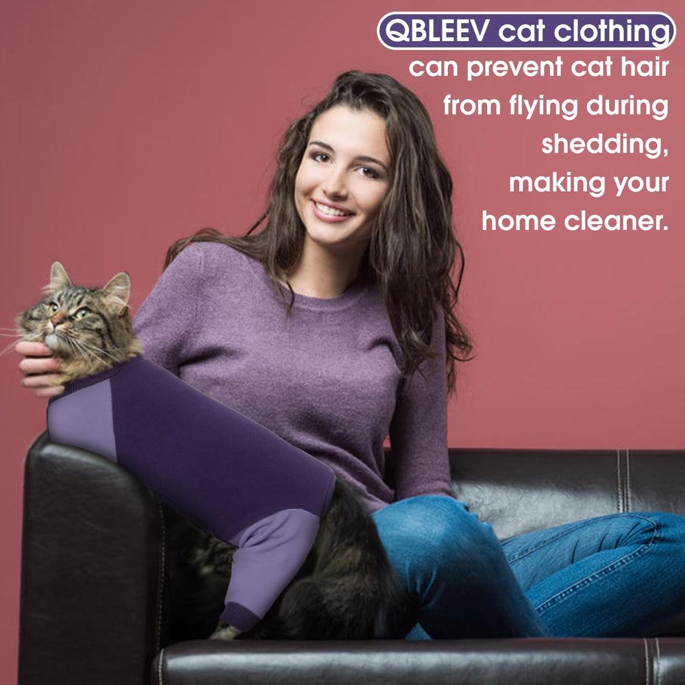 QBLEEV cat pajama close-up of soft fabric and breathable comfort