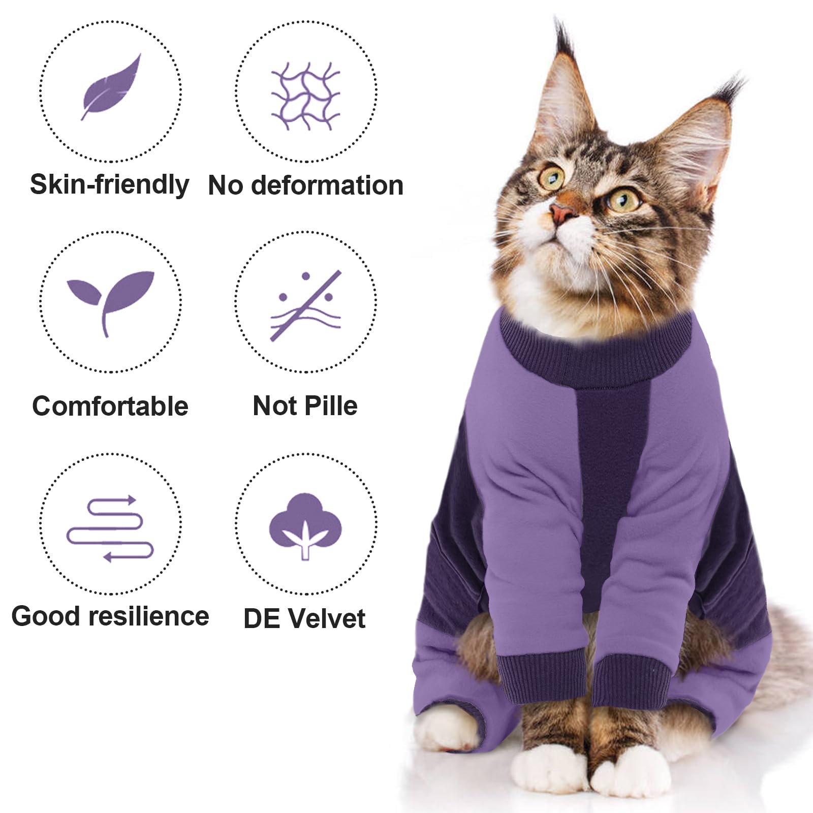 QBLEEV cat pajamas showing unique cuff design for secure fit