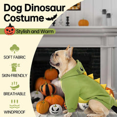 QBLEEV dog hooded pullover jacket showing easy-on design for quick dressing