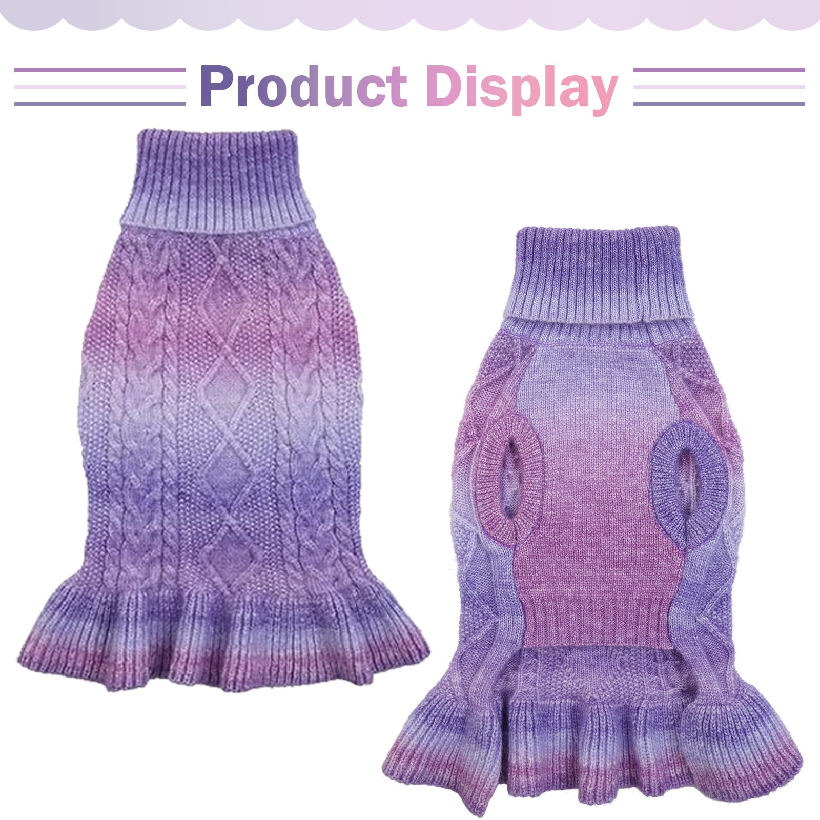 QBLEEV dog sweater easy-on-off pullover for stress-free dressing